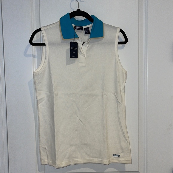 Izod Tops Nwt Izod Golf Sleeveless Polo Top Poshmark